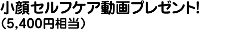 小顔セルフケア動画プレゼント!(10,800円相当)